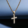 Diamond Cross Pendant Yellow Gold