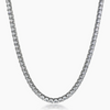 Round Cut Tennis Chain White Gold