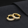 Prong Hoop Earrings 18k Gold Vermeil + Moissanite