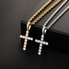 Diamond Cross Pendant Yellow Gold