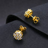 Moissanite Cluster Earrings 18k Gold Vermeil