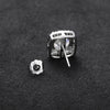 Cushion Cut Stud Earrings 925 Silver + Moissanite