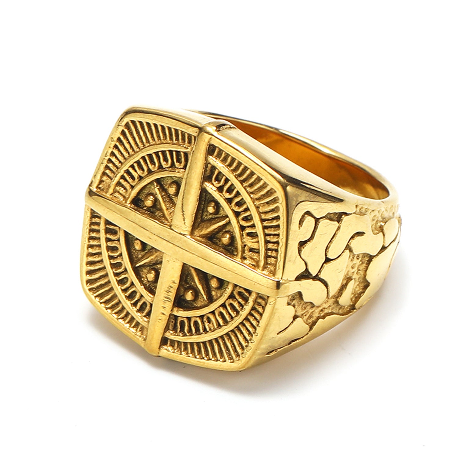 20mm Compass Ring Gold