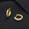 Prong Hoop Earrings 18k Gold Vermeil + Moissanite