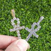 Diamond Ankh Key Pendant White Gold