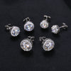 Center Stone Earrings 925 Silver + Moissanite