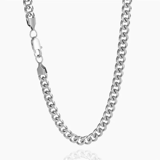 Miami Cuban Link Chain White Gold