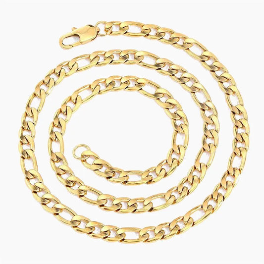 Figaro Link Chain Yellow Gold