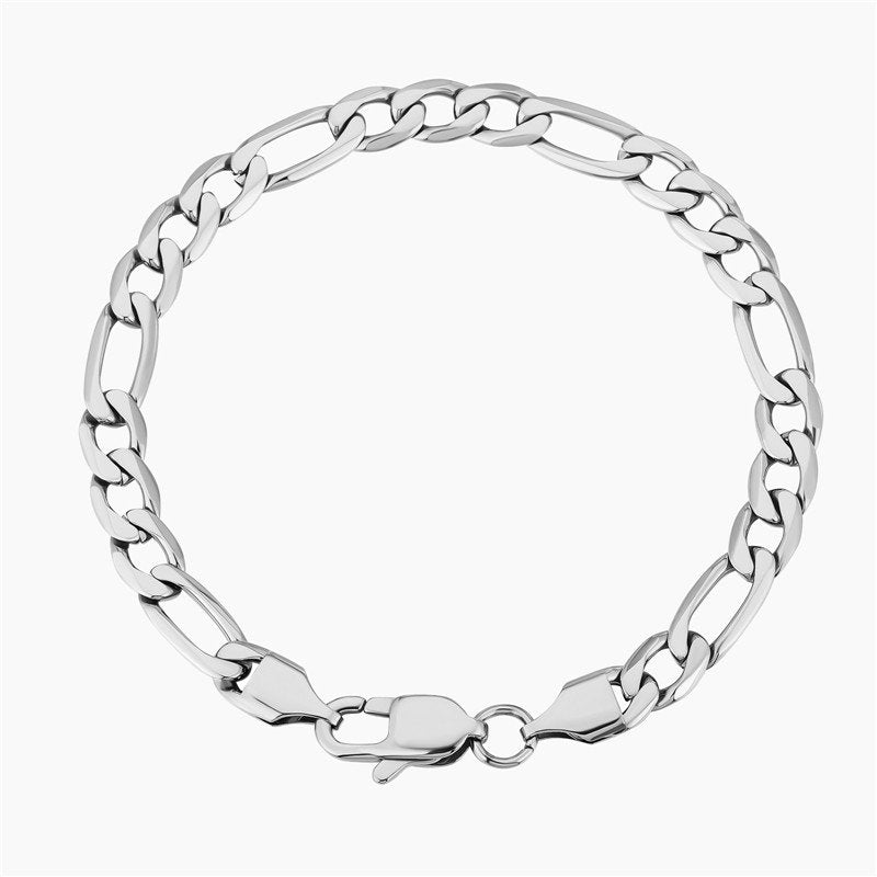 Figaro Bracelet White Gold