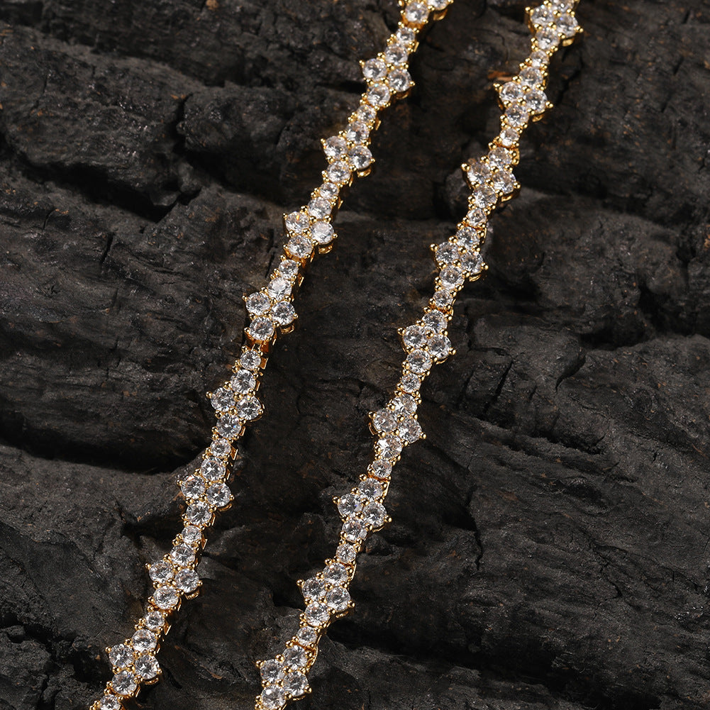 5mm Honeycomb Chain 18k Gold