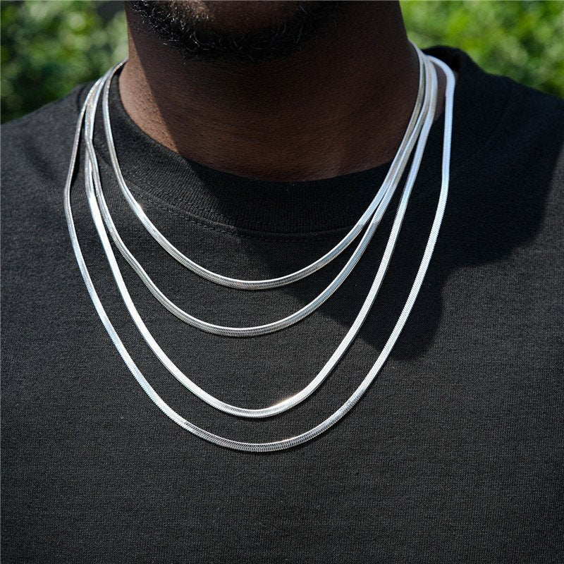 Herringbone Chain White Gold