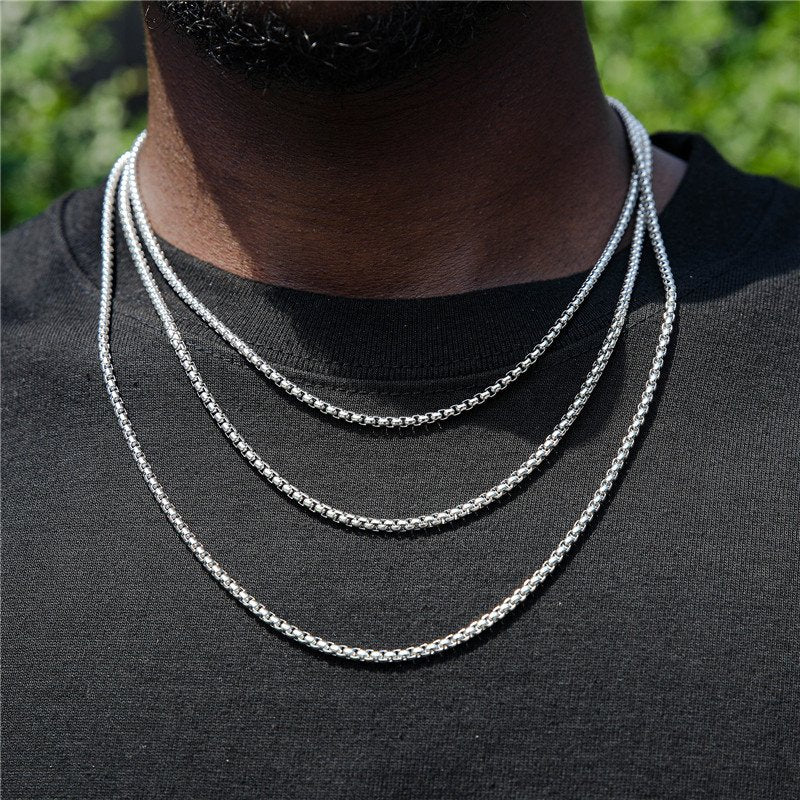 Belcher Link Chain White Gold