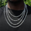 Figaro Link Chain White Gold