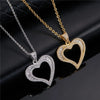 Baguette Heart Pendant Yellow Gold