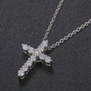 Moissanite Micro Cross Pendant - 925 Silver