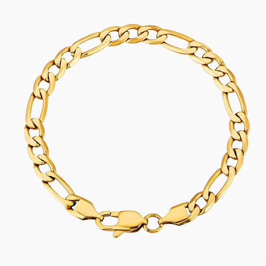 Figaro Bracelet 18k Yellow Gold