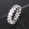 6mm Oval Cut Tennis Ring White Gold