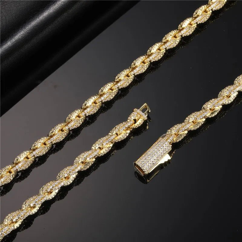 6mm Twisted Rope Bracelet Yellow Gold