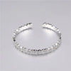 6mm Eternity Heart Cuff Bracelet White Gold