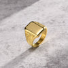 17.5mm Textured Band Ring Gold