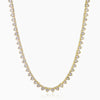 7mm Heart Cluster Tennis Chain Yellow Gold