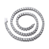 Round Cut Tennis Chain White Gold