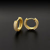 Pave Hoop Earrings 18k Gold Vermeil + Moissanite