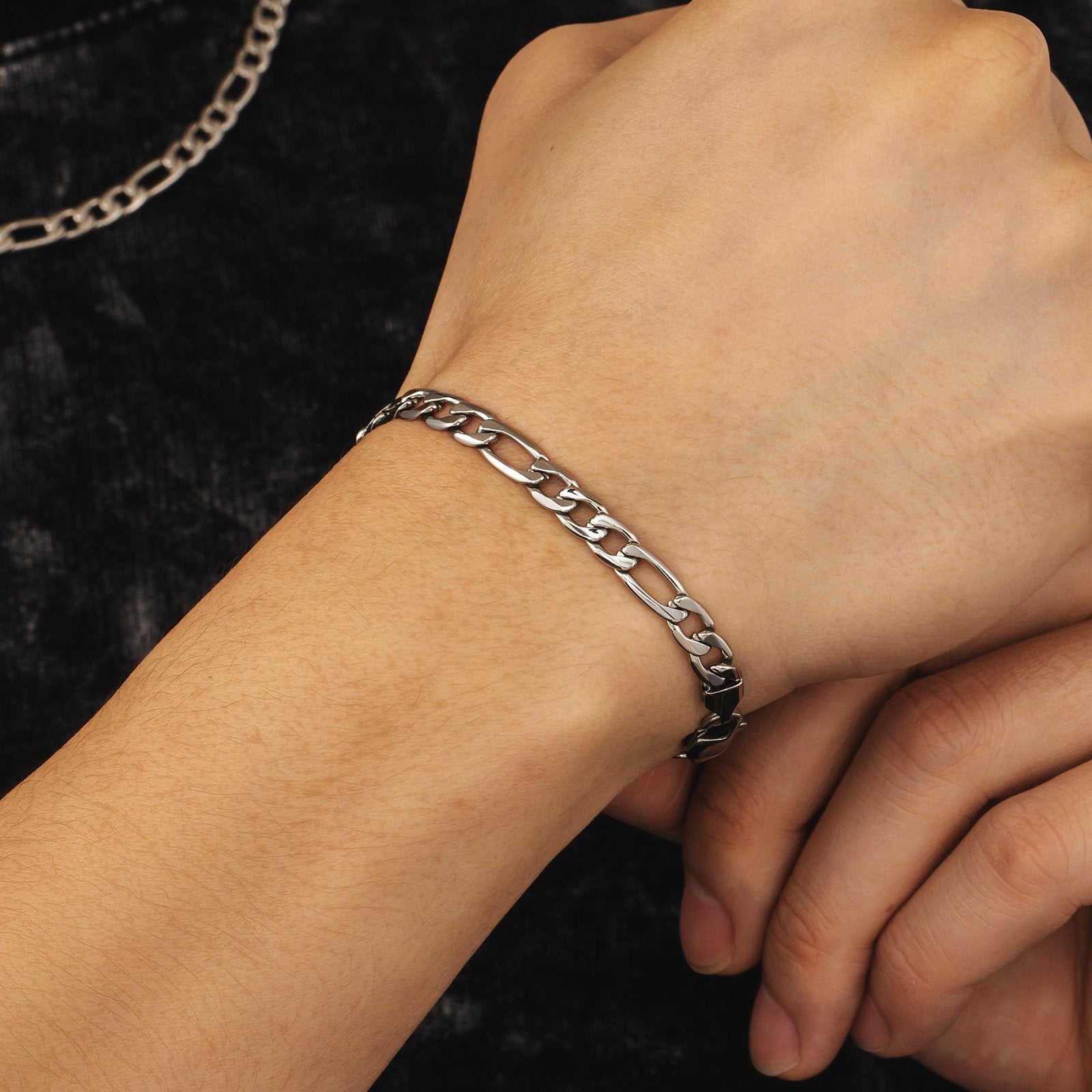 Figaro Bracelet White Gold