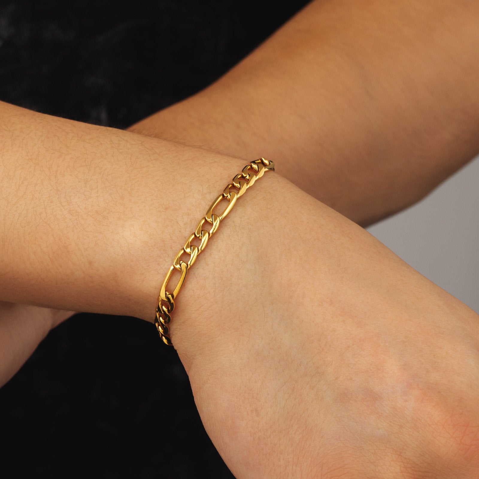 Figaro Bracelet 18k Yellow Gold