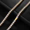 Round Cut Tennis Chain 18k Yellow Gold