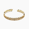 6mm Eternity Heart Cuff Bracelet 18k Gold