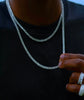 Round Cut Tennis Chain White Gold