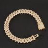 10mm Diamond Prong Cuban Bracelet 18k Gold