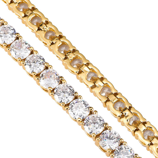 Round Cut Tennis Bracelet 18k Yellow Gold