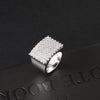 15mm Diamond Signet Ring White Gold