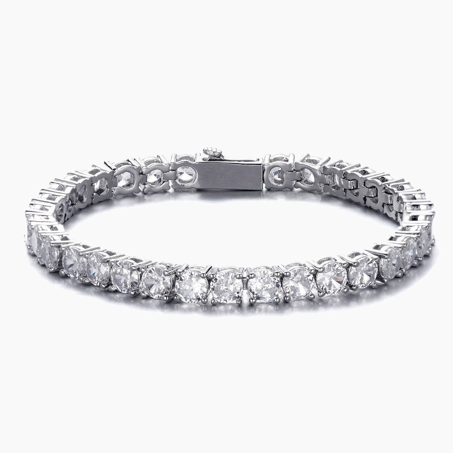 Round Cut Tennis Bracelet White Gold