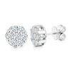 Moissanite Cluster Earrings 925 Silver