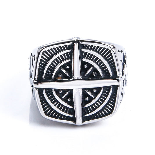 20mm Compass Ring Silver