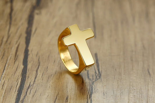 Cross Ring Gold