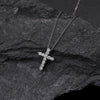 Moissanite Micro Cross Pendant - 925 Silver